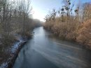 Canal de Meaux à Chalifert gelé
